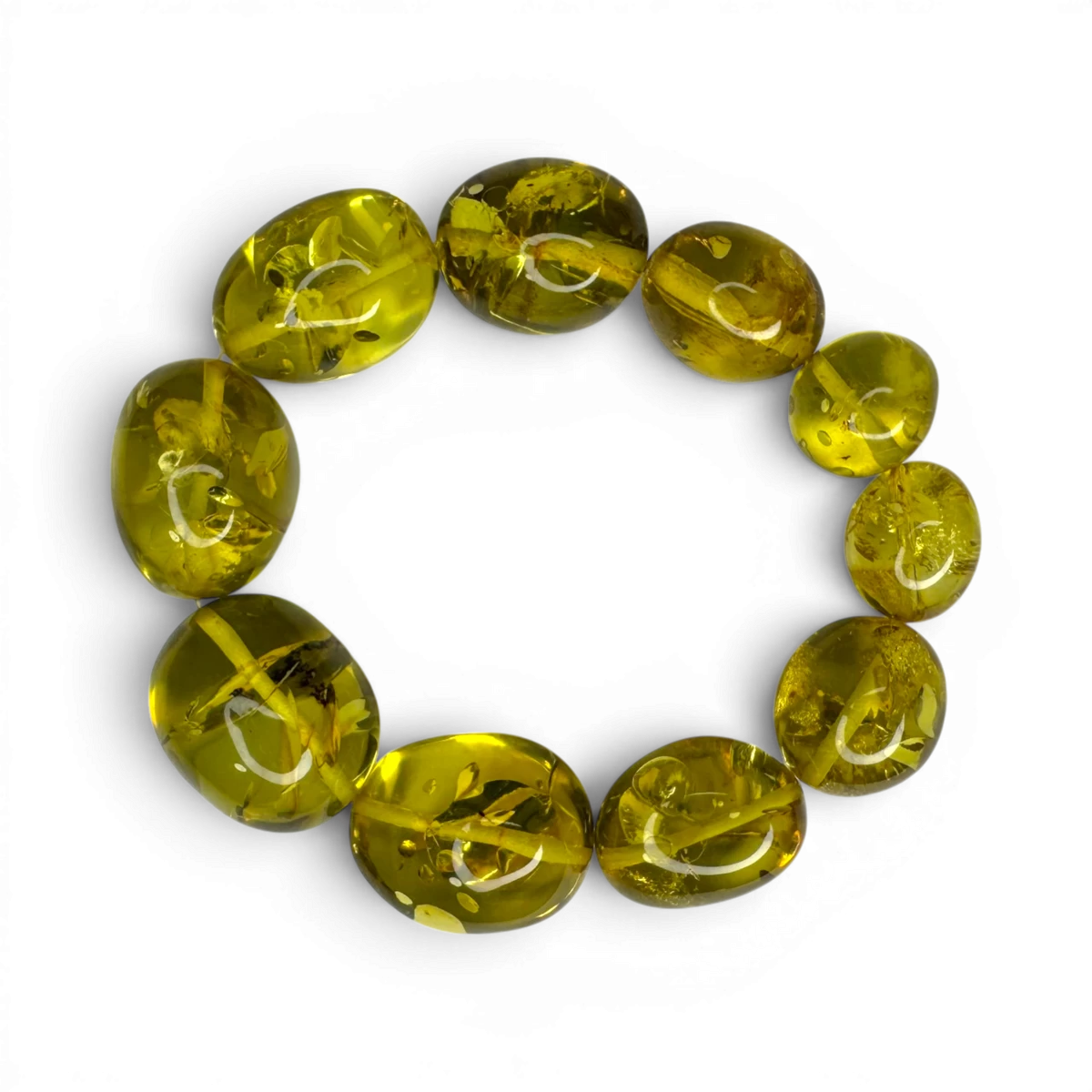 Green amber bracelet