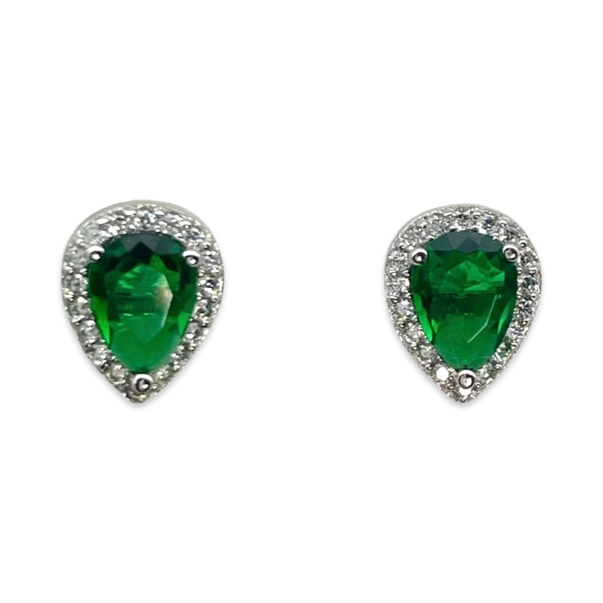 Perlenförmige Silberohrringe