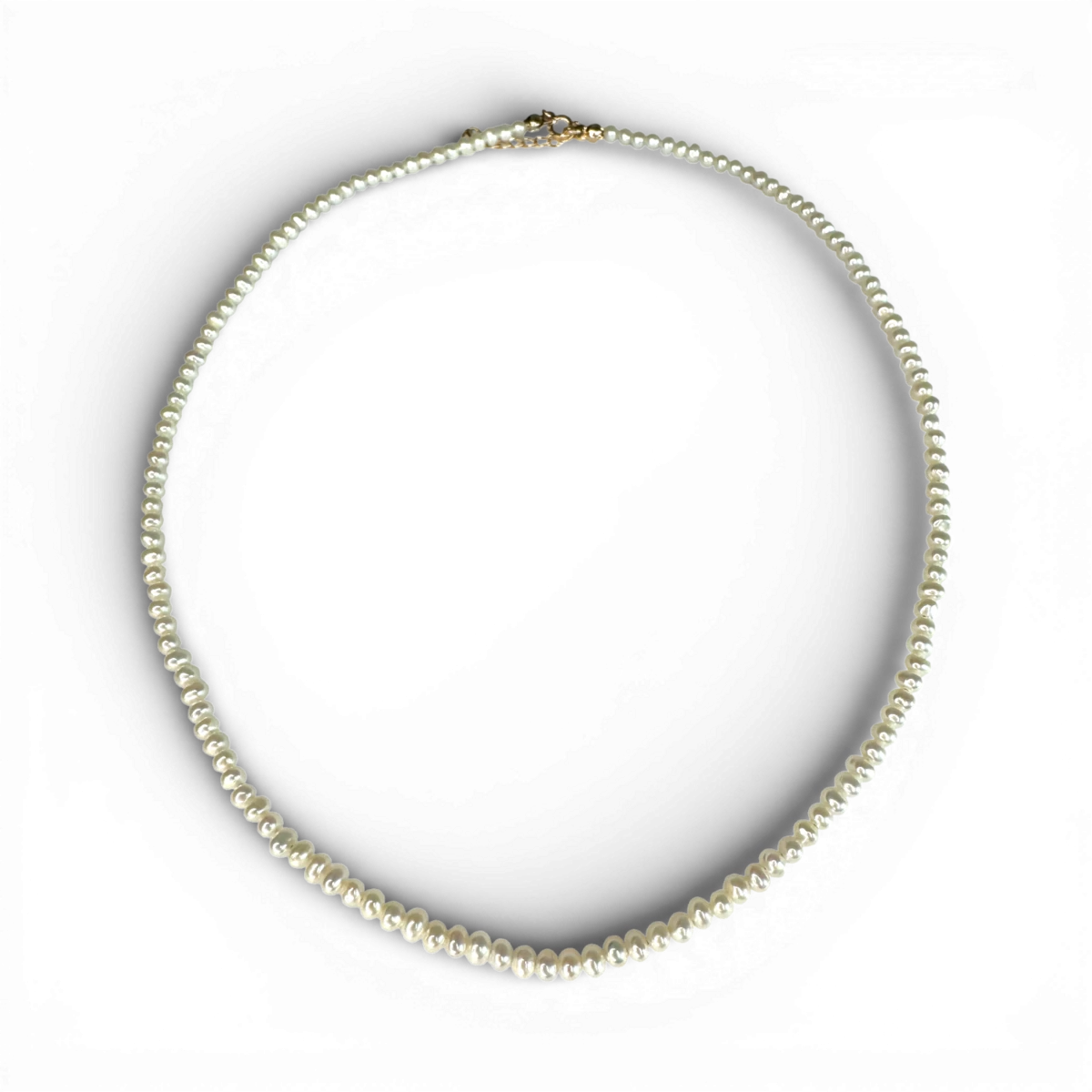 Pearl gold plated silver necklace