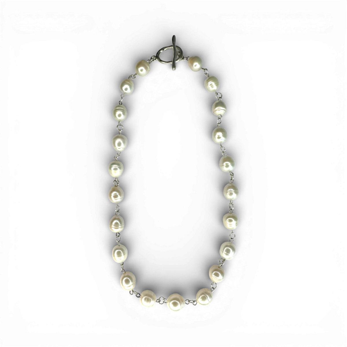 Срібне намисто з перлинами