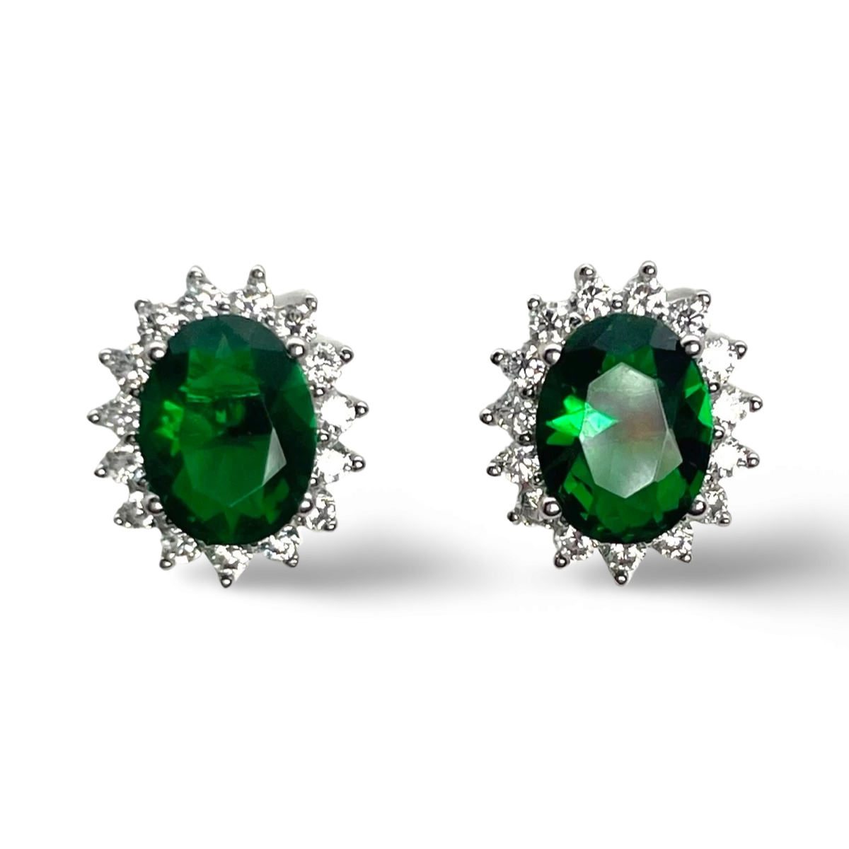 Срібні сережки Принцеса Діана