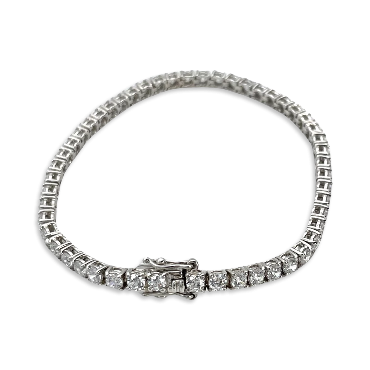 Pulsera de Tenis de Plata con Circonitas