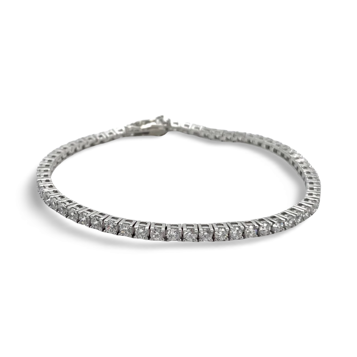 Pulsera de Tenis de Plata con Circonitas