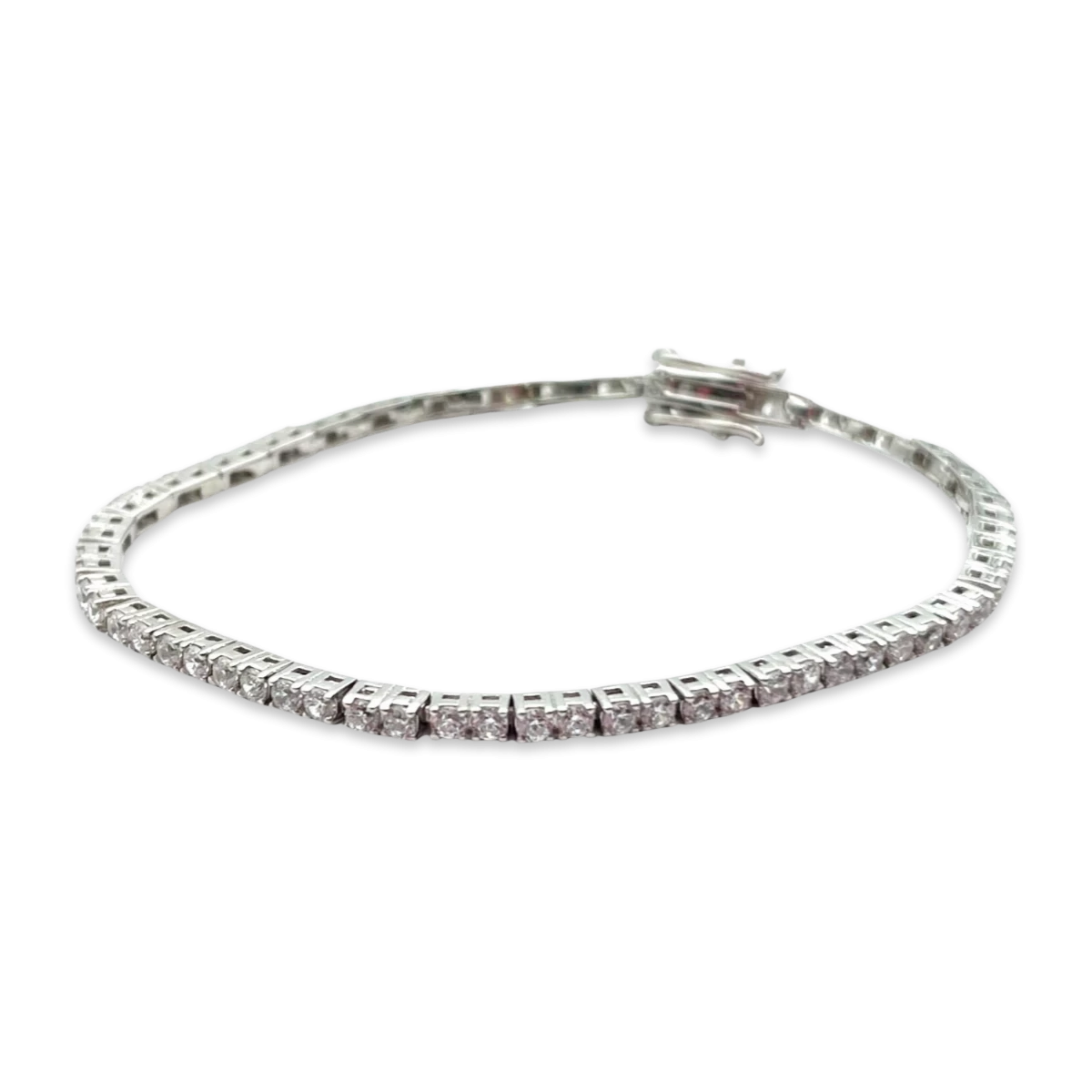 Pulsera de Tenis de Plata con Circonitas