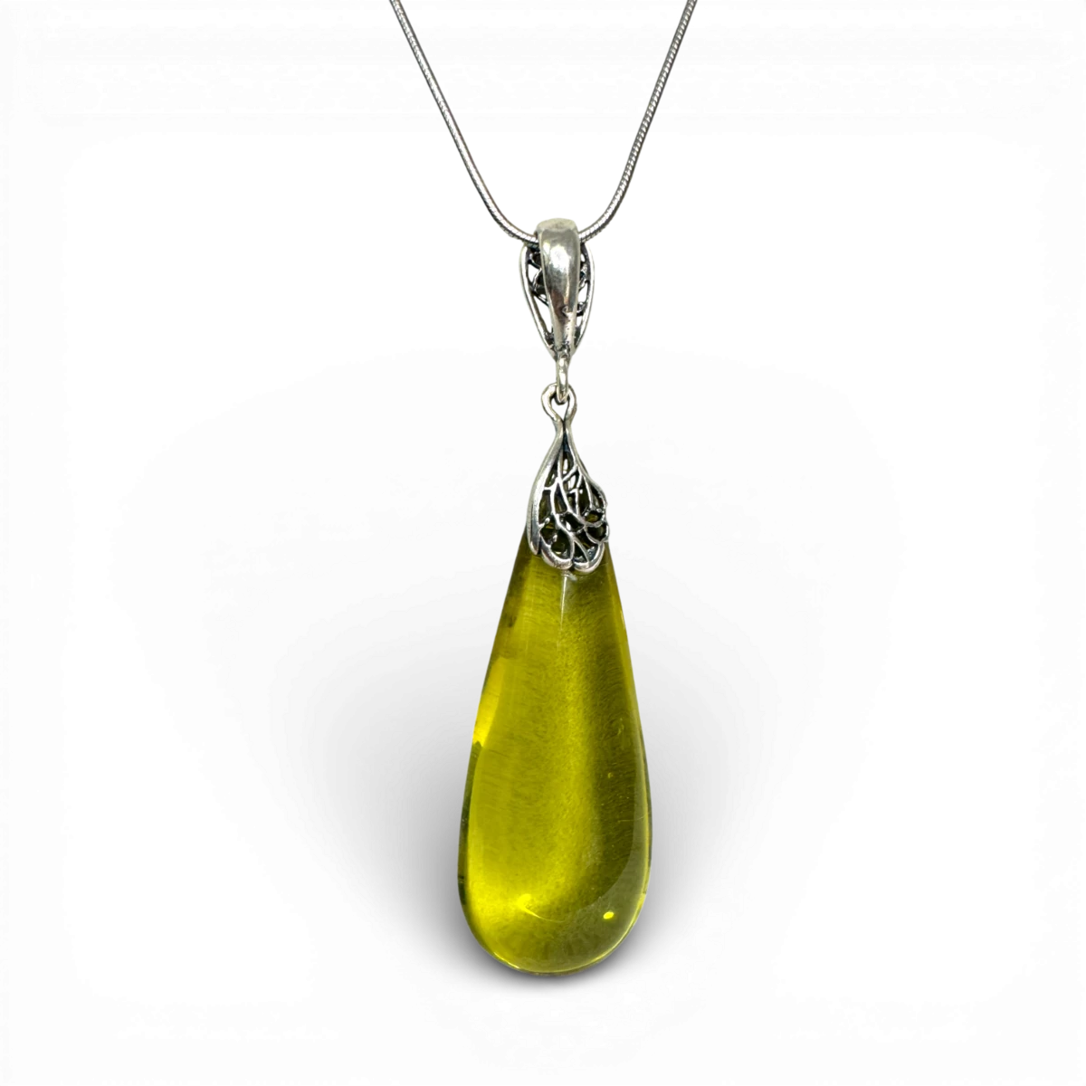 Silberbernstein Halskette