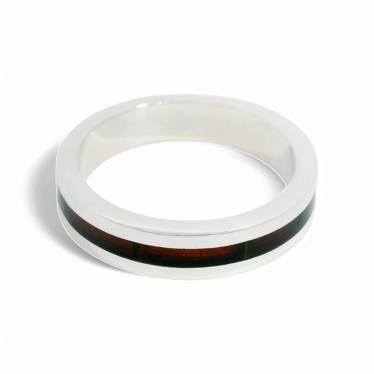 Срібне бурштинове кільце