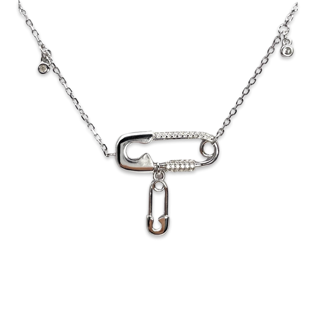 Silber Halskette Pin