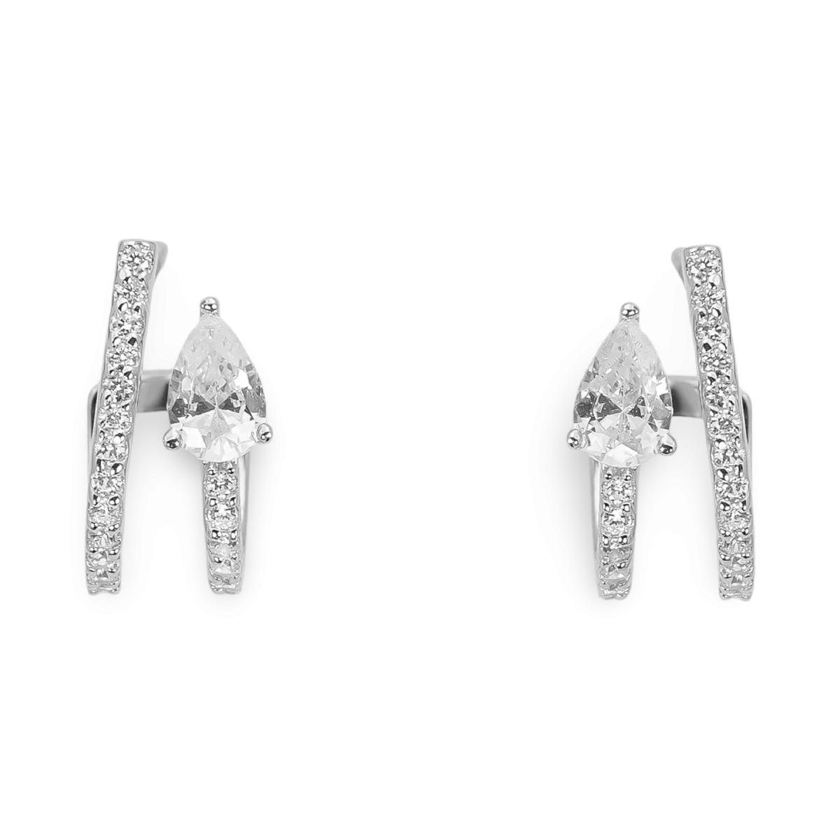 Silber Zirkon-Ohrringe