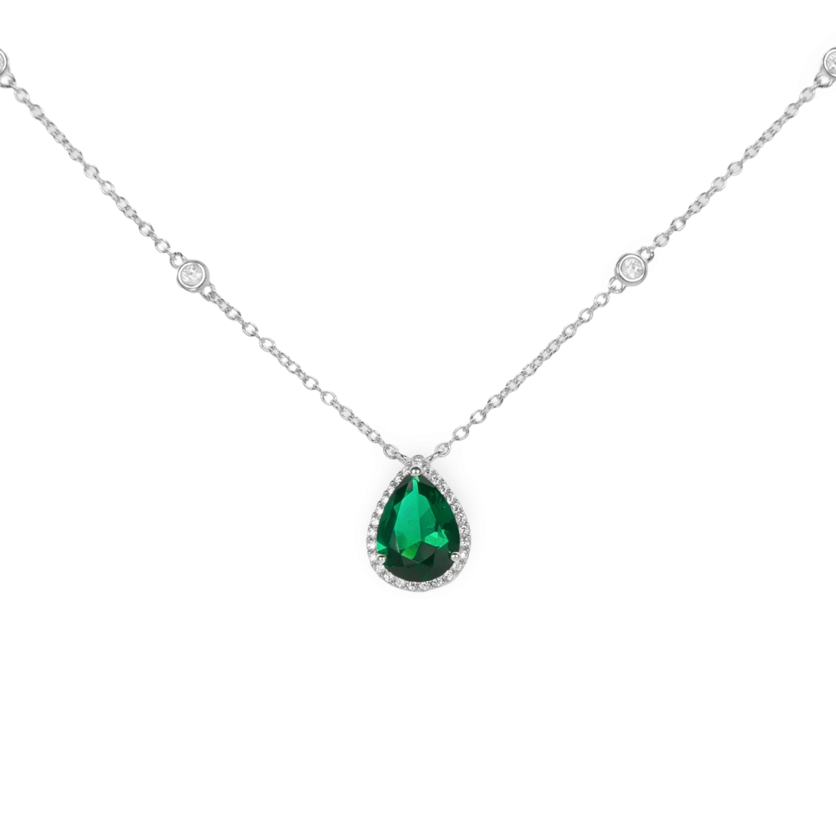 Collier en Zircon Argenté