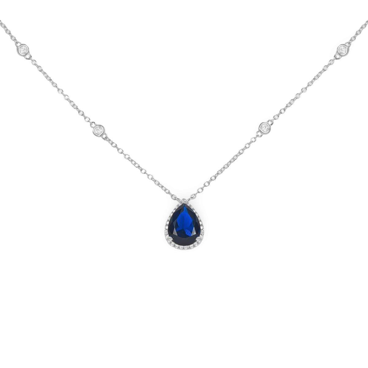 Collier en Zircon Argenté