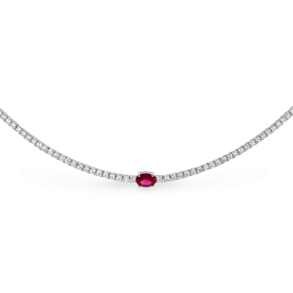 Silber Zirkon Halskette