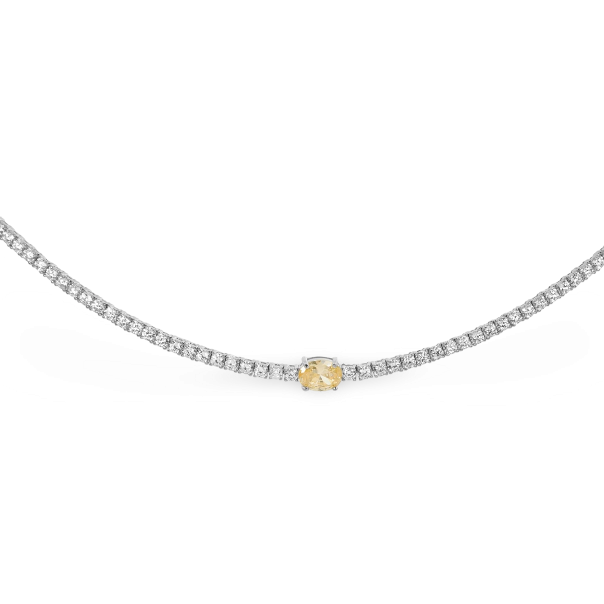 Collier en Zircon Argenté