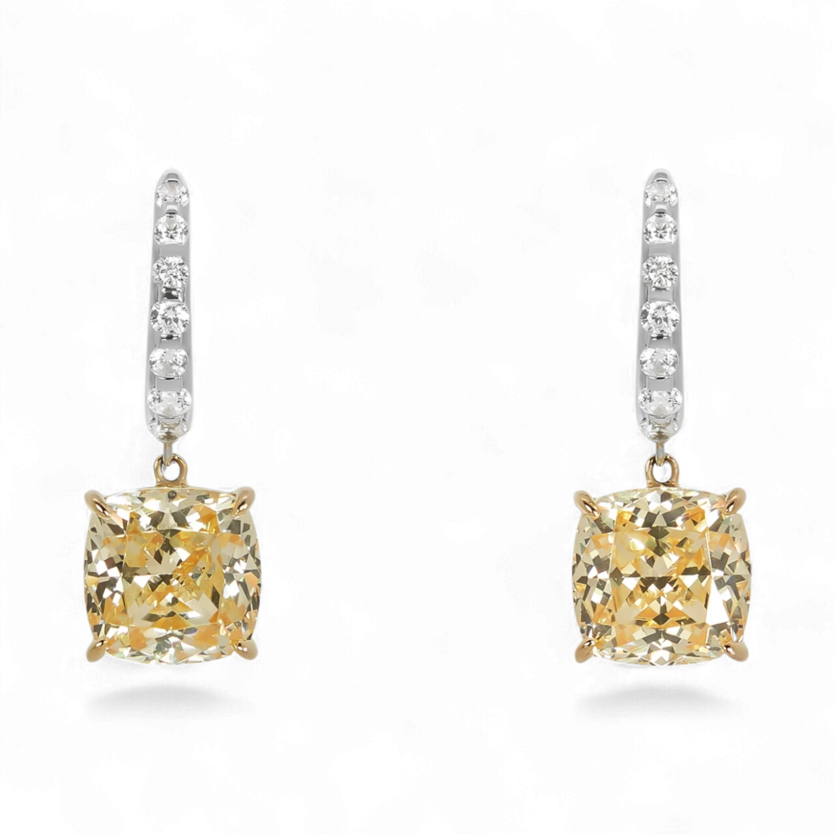 Gelbe Edelsteinohrringe