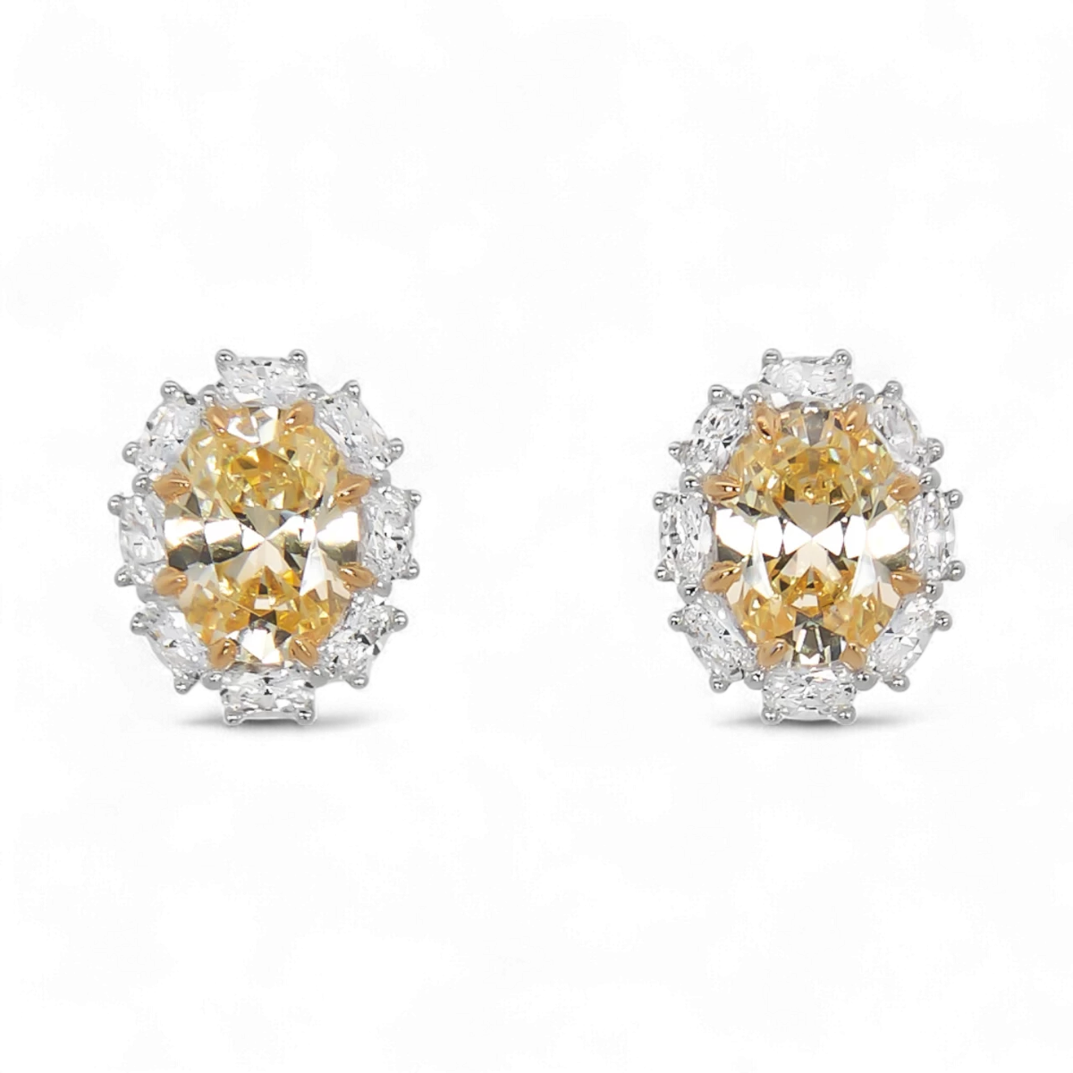 Gelbe Edelstein-Ohrringe