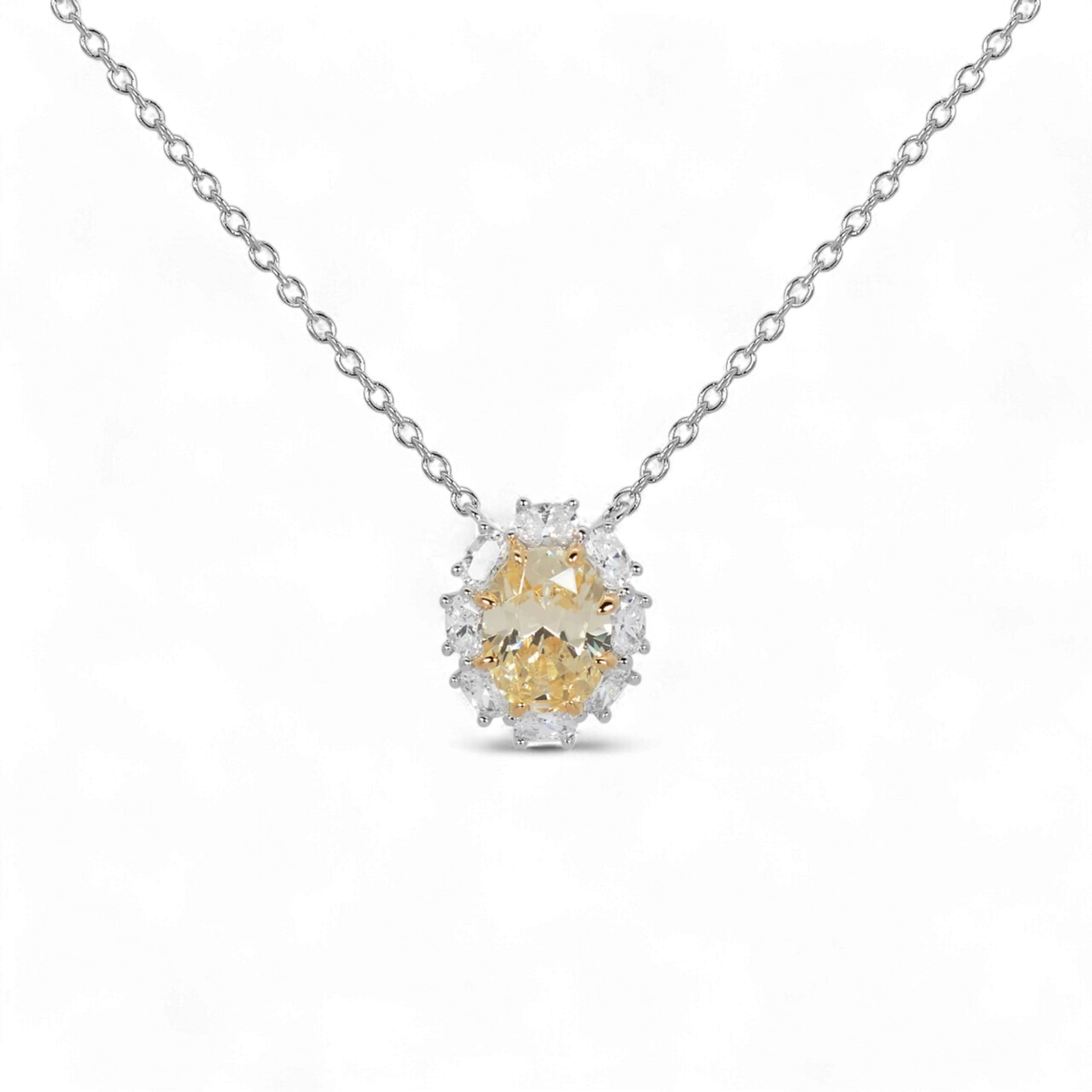 Gelber Edelsteinanhänger