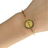 Bracelet plaqué or ambre