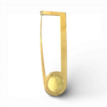 Amber gold plated brooch