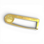 Amber gold plated brooch