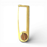 Amber gold plated brooch