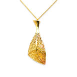 Amber gold plated necklace