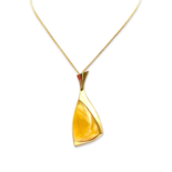 Amber gold plated necklace