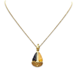 Amber gold plated necklace