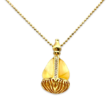 Amber gold plated necklace