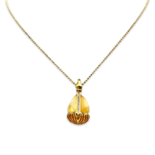 Amber gold plated necklace