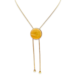 Amber gold plated necklace