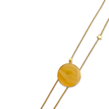 Amber vergoldete Halskette