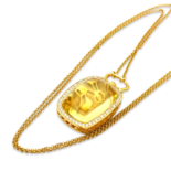 Amber gold plated necklace