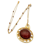 Amber gold plated necklace