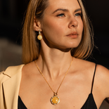 Amber gold plattiertes Halsband