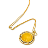 Amber gold plated necklace