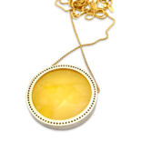 Amber gold plated necklace