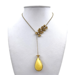 Amber gold plated necklace