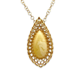 Collier en or plaqué ambre