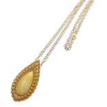 Collier en or plaqué ambre