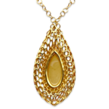 Collier en or plaqué ambre