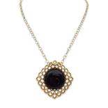 Amber gold plated necklace