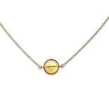 Amber gold plated necklace