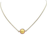 Amber gold plated necklace