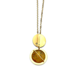 Amber gold plated necklace