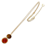 Amber gold plated necklace