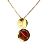 Amber gold plated necklace