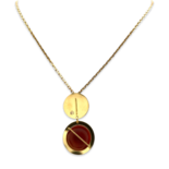 Amber gold plated necklace