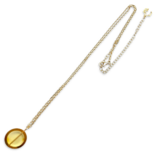 Amber gold plattierte Halskette