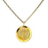 Amber gold plattierte Halskette