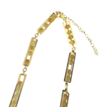 Collar chapado en oro ámbar