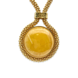 Amber gold plated necklace